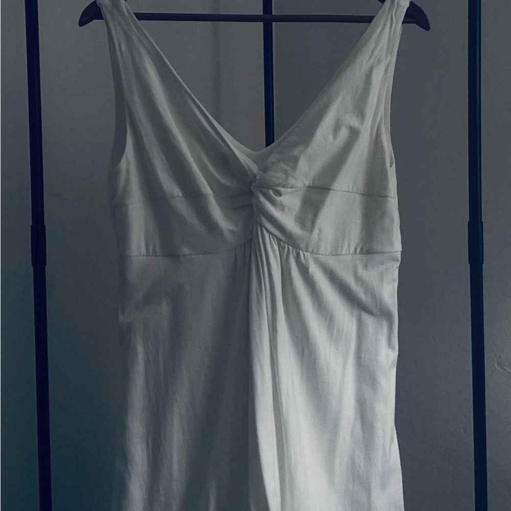 Women dresses mini Ann Taylor Twist-Front Sleeveless  white.